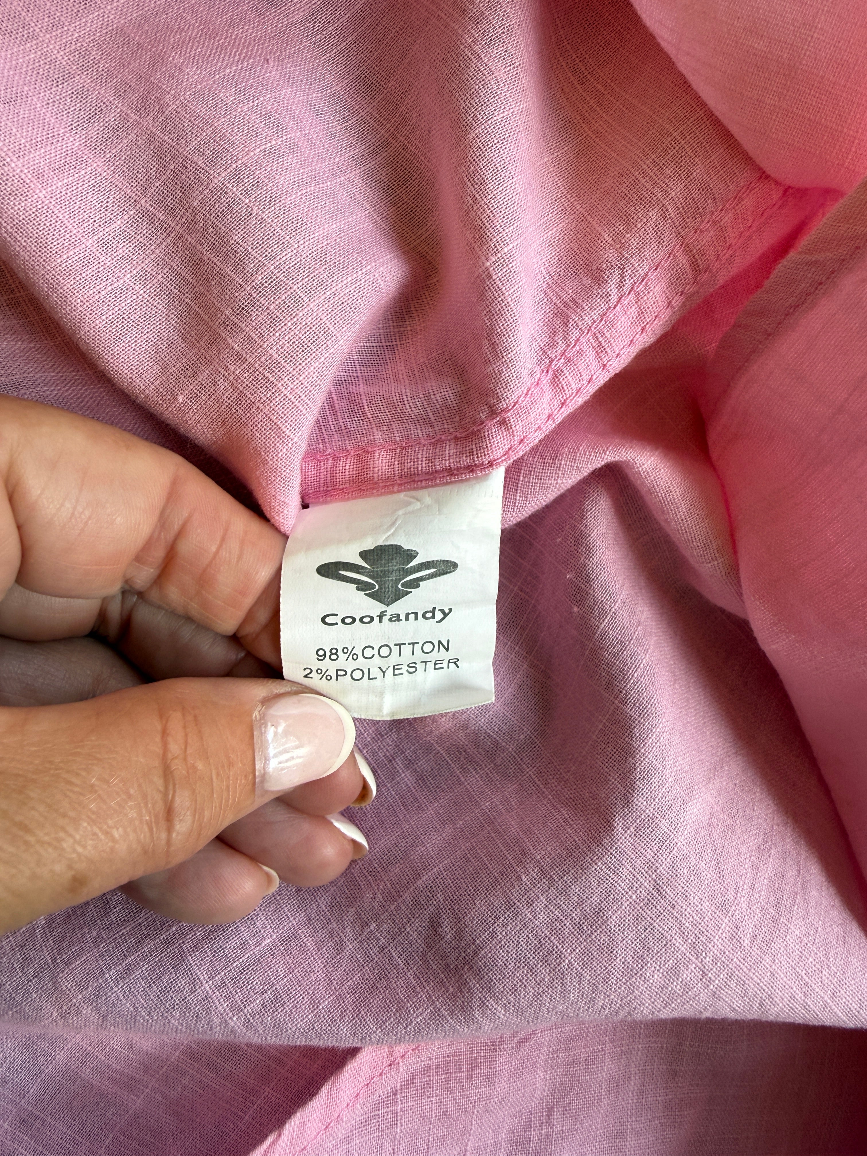 Coofandy Pink Short Sleeve Shirt XL – Preloved