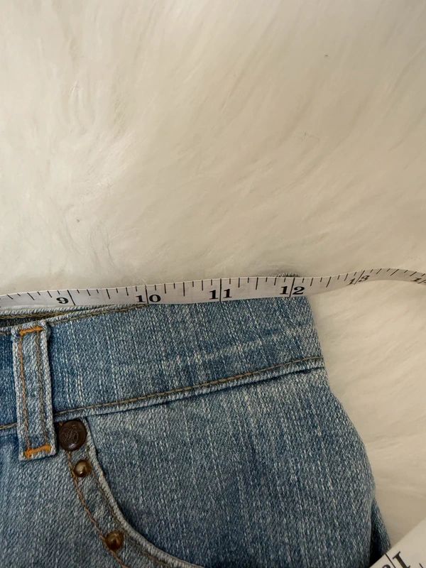 Girls Stuff Hilary Duff Y2K Patchwork Denim Micro Mini Skirt Studded Low Rise W24