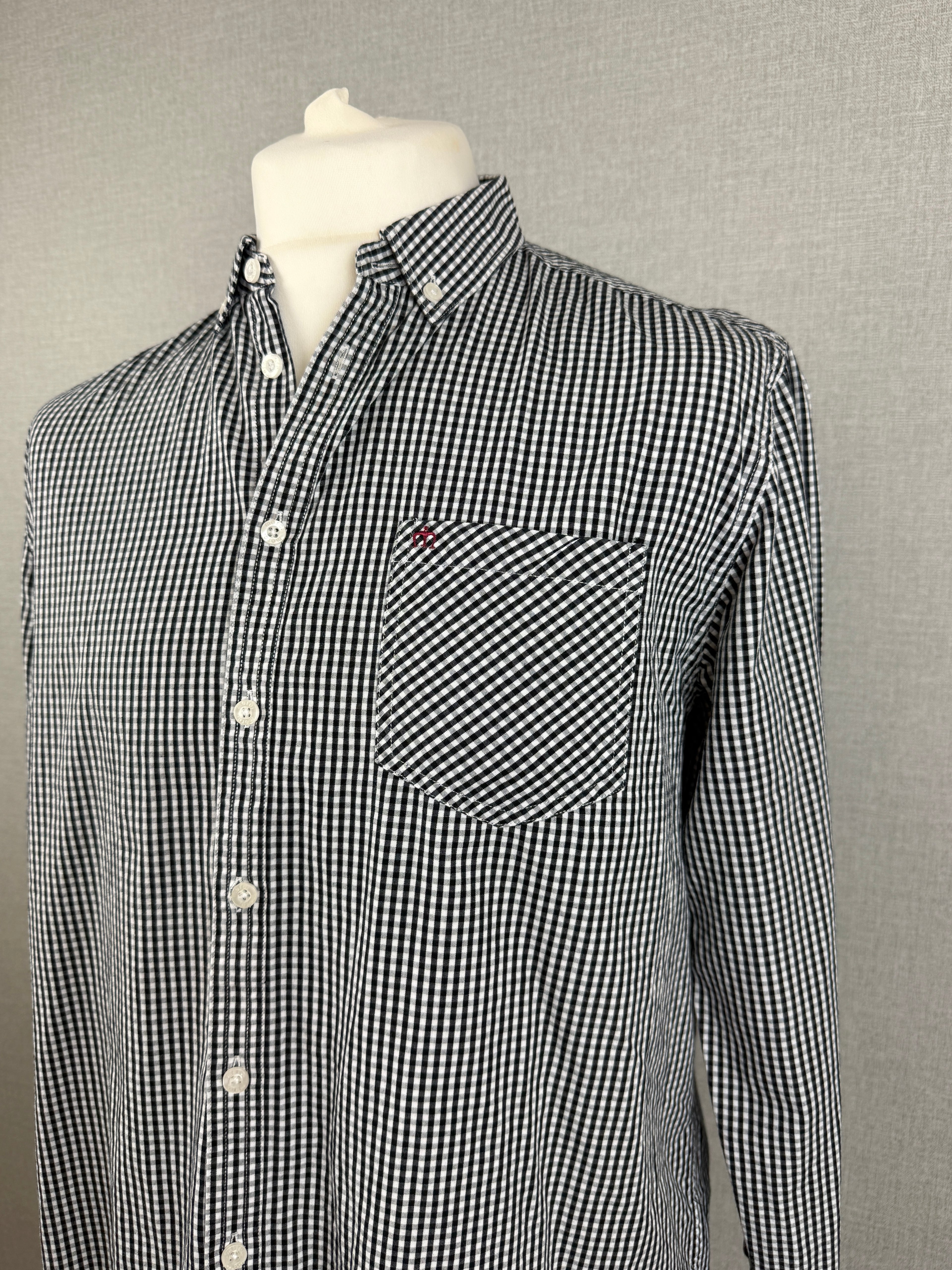 Merc London Black & White Gingham Shirt XL – Pre-Loved