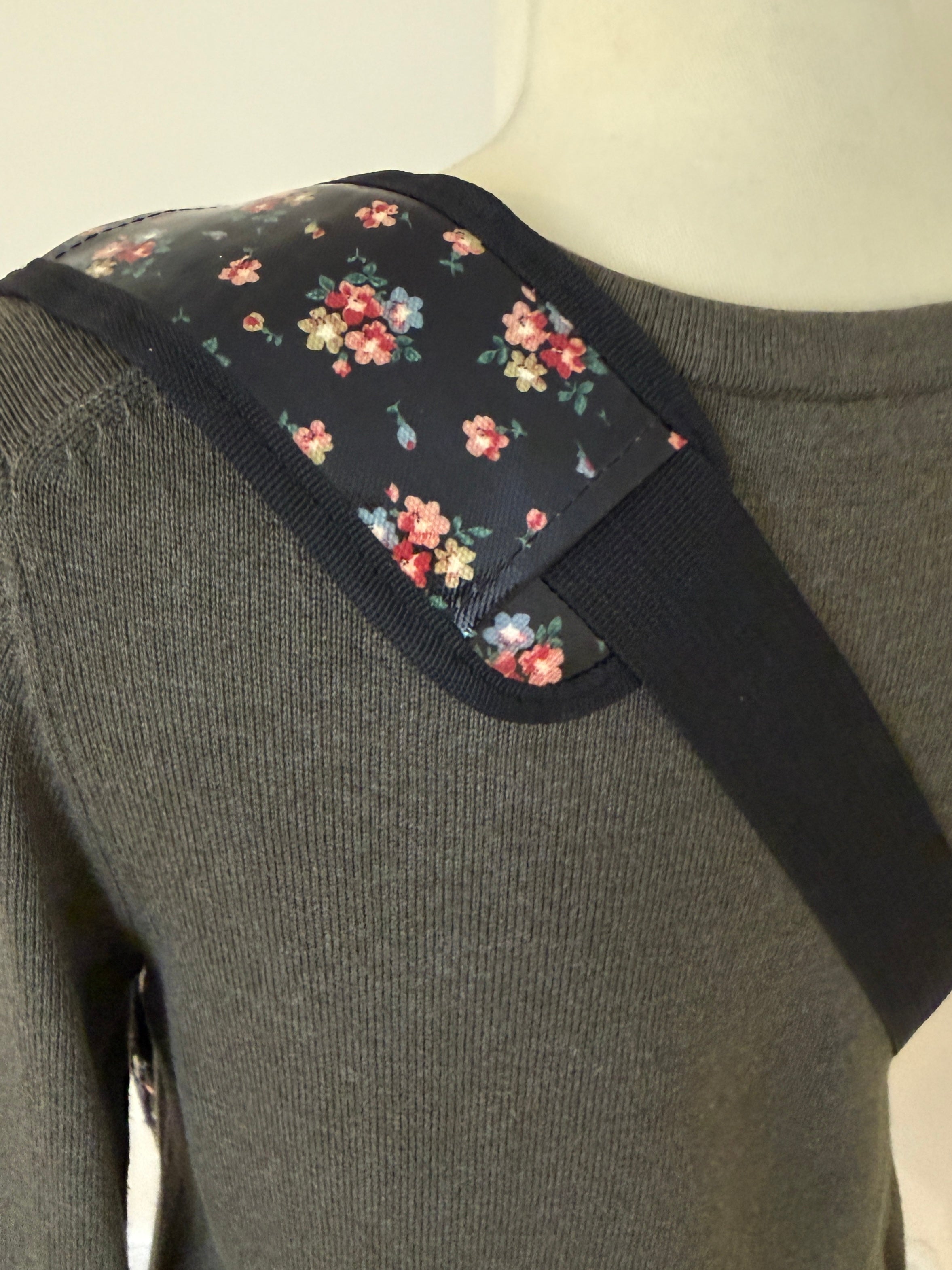 Lee Cooper Black Floral Messenger Bag Glossy Canvas Crossbody Studded
