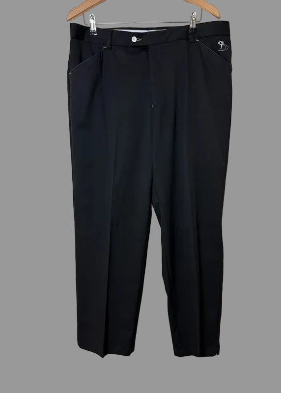 Stromberg Mijas Black Golf Trousers 38 Reg Stretch Performance Moisture Wicking