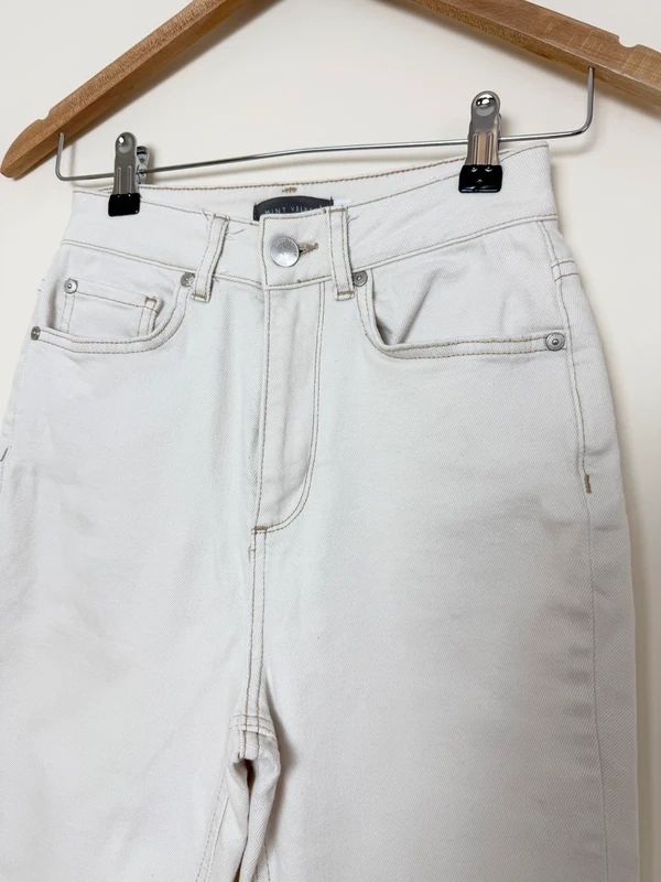 Mint Velvet Ivory Straight Leg Jeans UK 6 Short High Rise Denim
