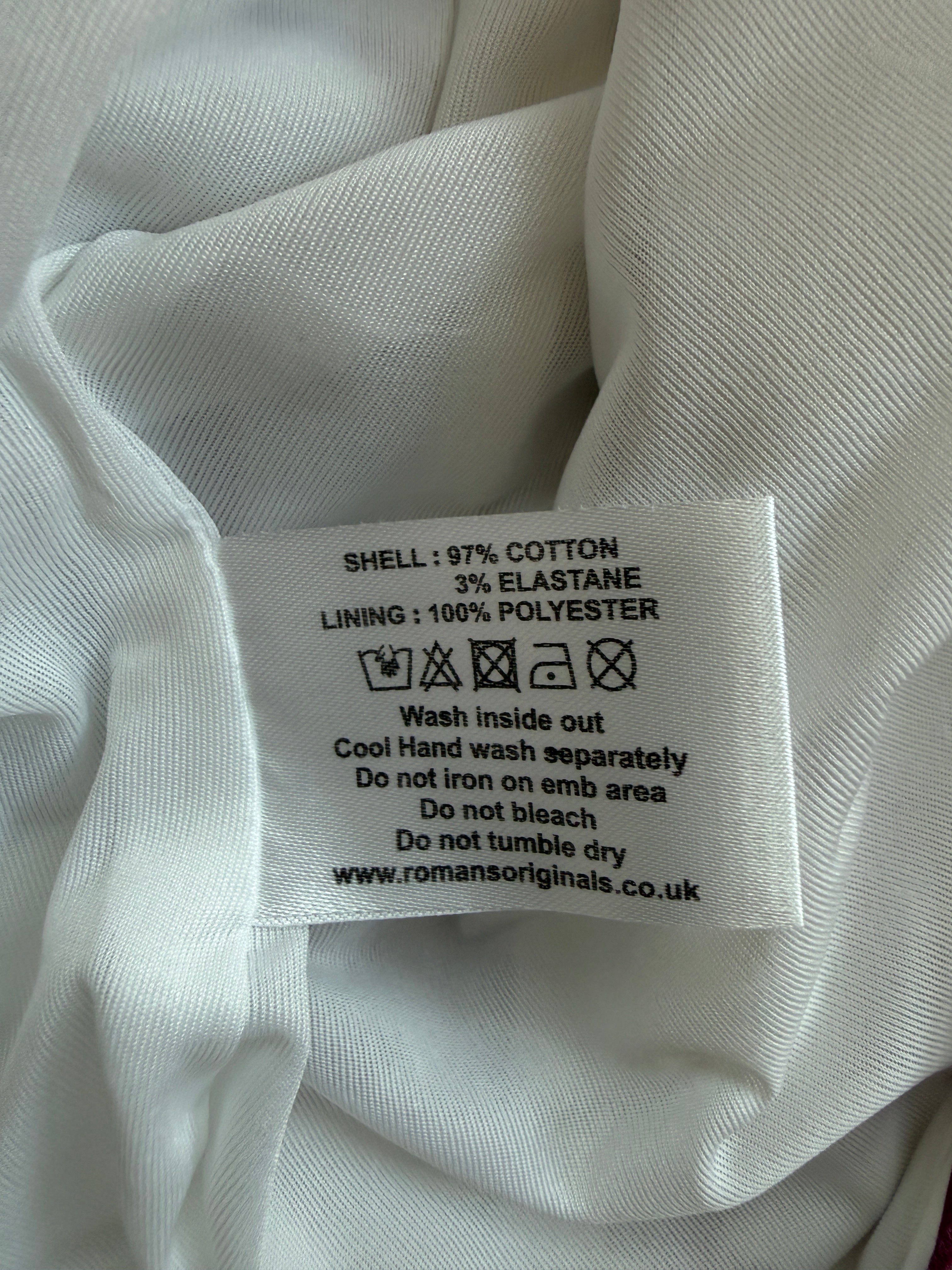 Roman White & Purple Floral Embellished Shift Dress UK 10 – Preloved