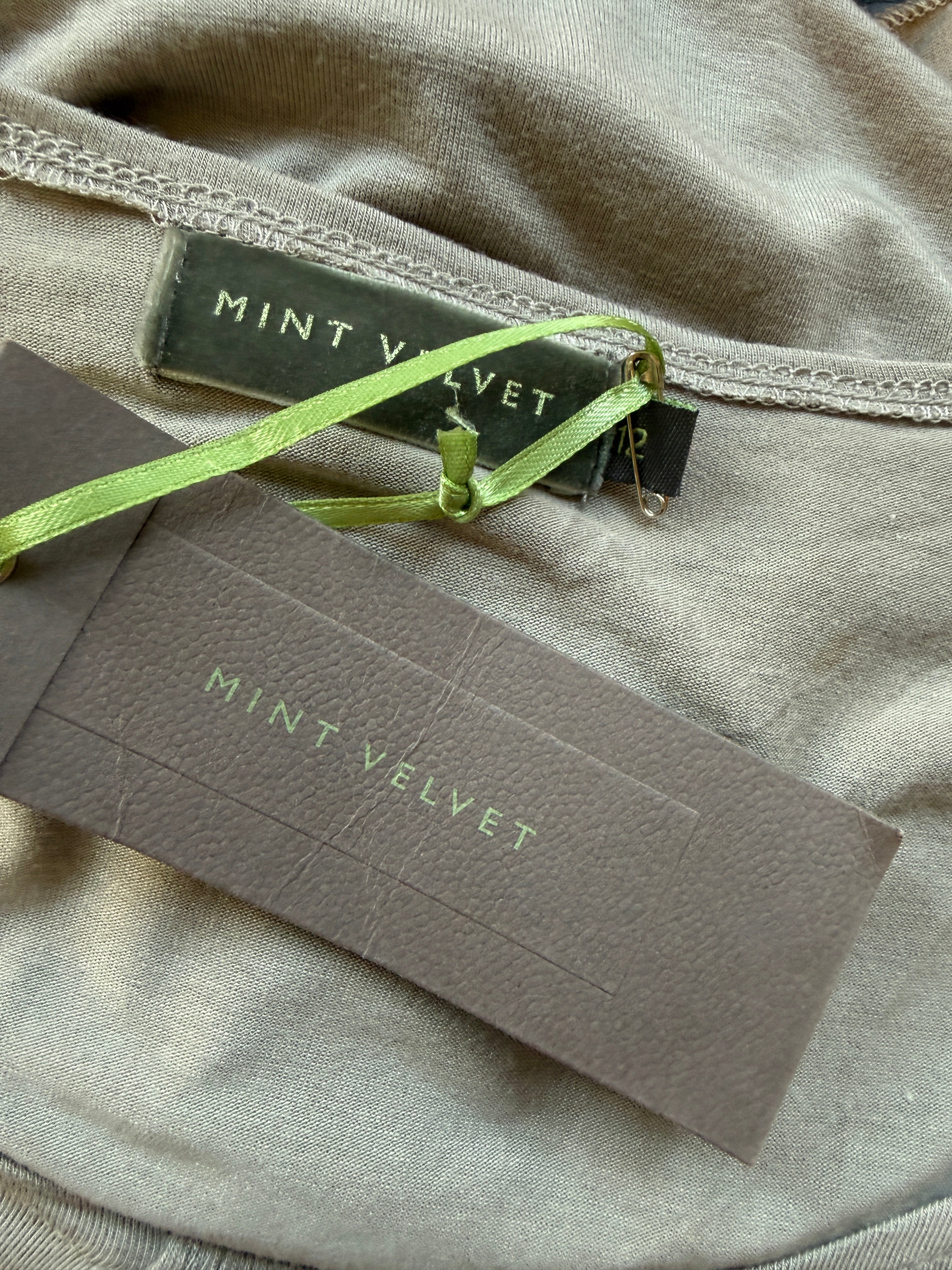 Mint Velvet Stone Tie Front Dress UK 12 - BNWT