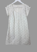 Silence + Noise Cream Check Linen Blend Mini Dress Small