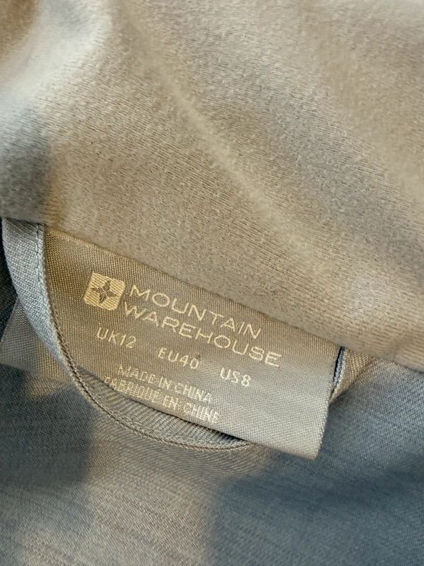 Mountain Warehouse Shore Jacket Grey Waterproof Hooded Outdoor UK12