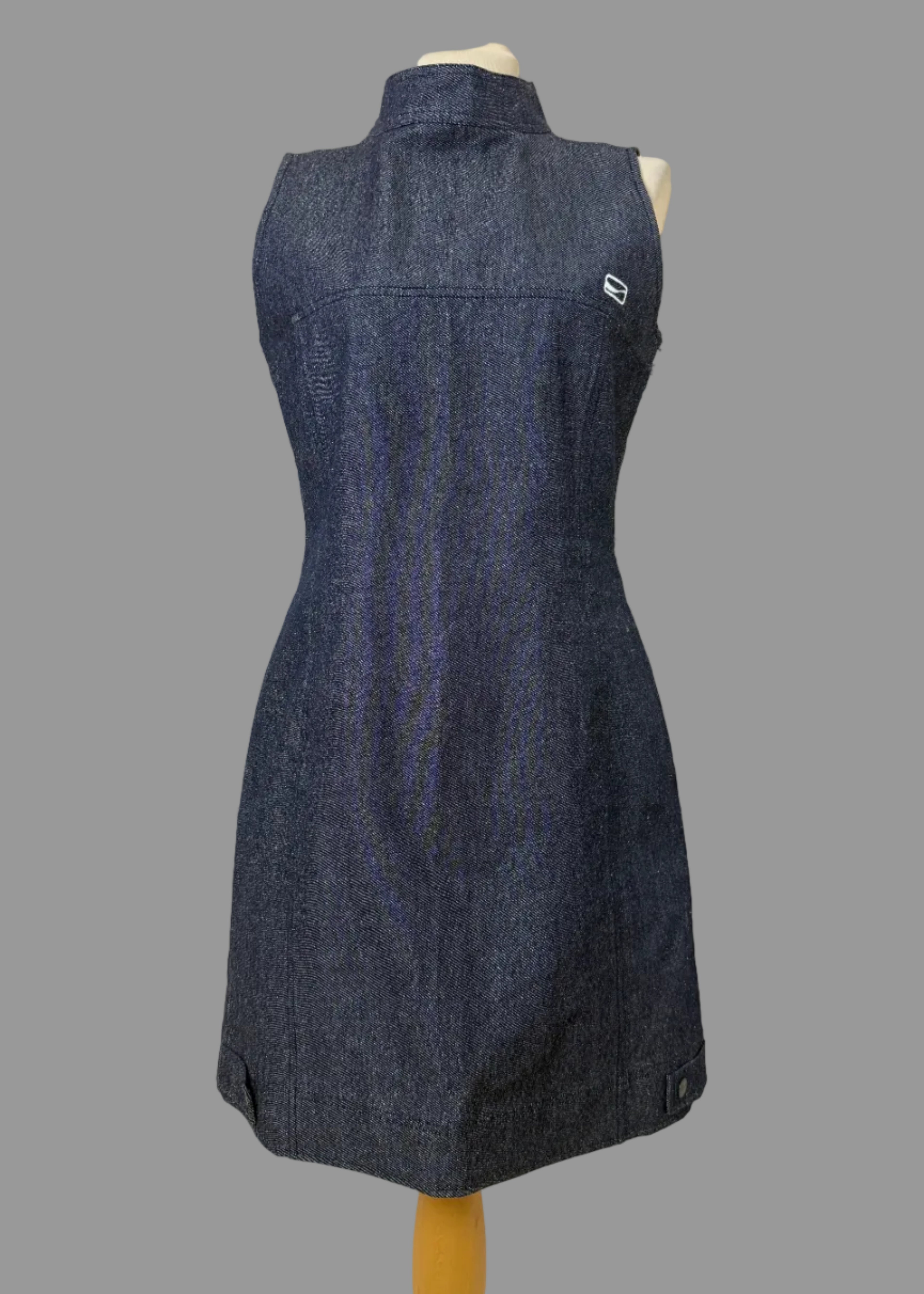 Coca Cola Ware Vintage Denim Mini Dress Blue Sleeveless UK 8 Y2K