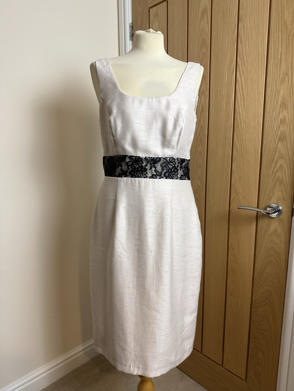 Michaela Louisa Champagne 2 Piece Occasion Dress & Bolero Jacket - Size 12