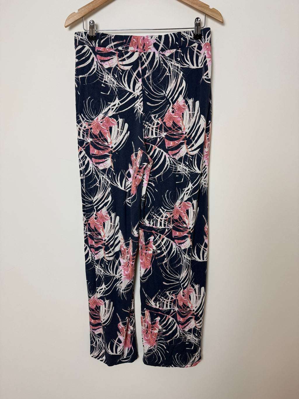 Next Tropical Print Wide Leg Trousers UK12