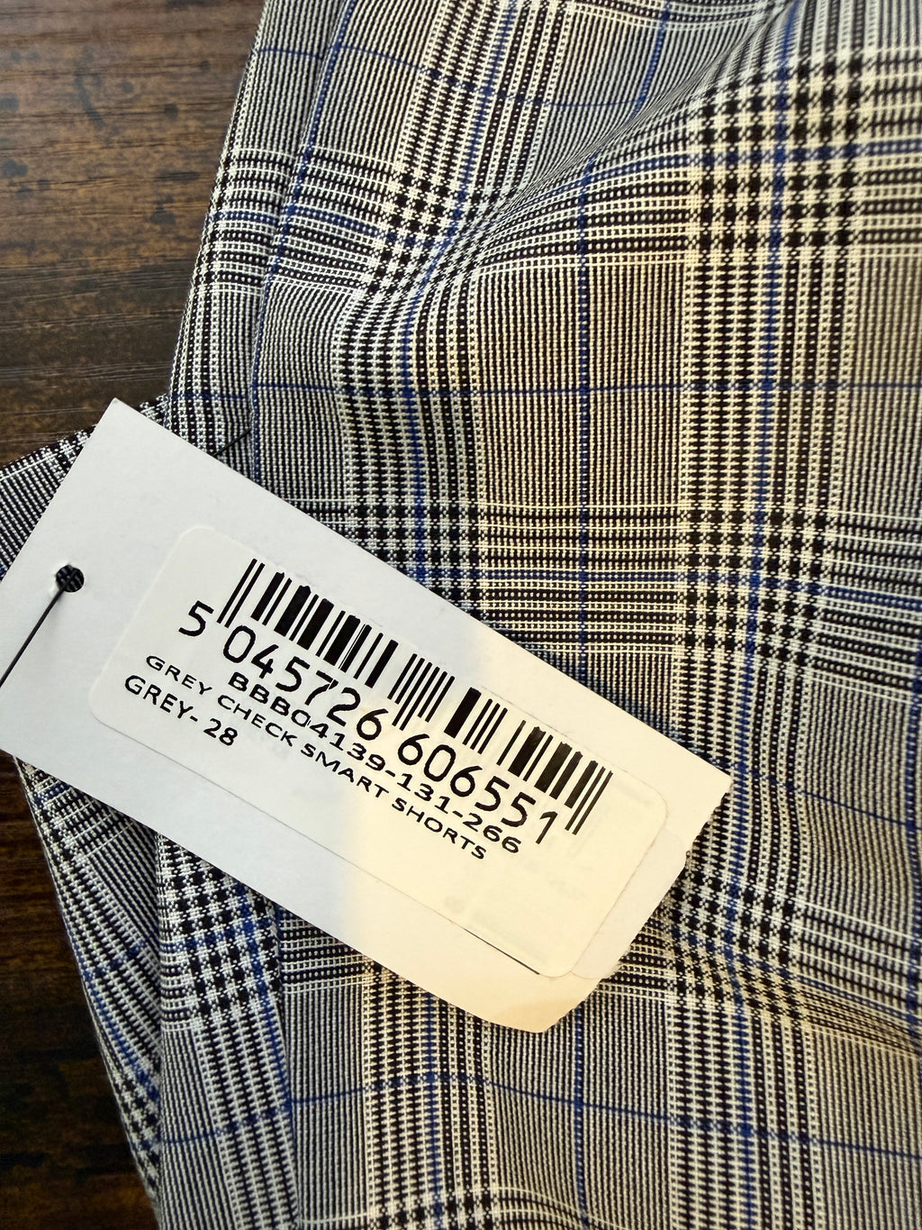 Burton Menswear Grey Check Smart Tailored Shorts W28 BNWT