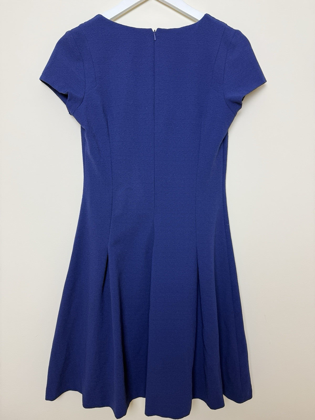 Next Violet Fit & Flare Skater Style V Neck Cap Sleeve Dress - UK6