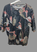 Phase Eight Navy Floral Batwing 1/2 Length Sleeve Top - UK8