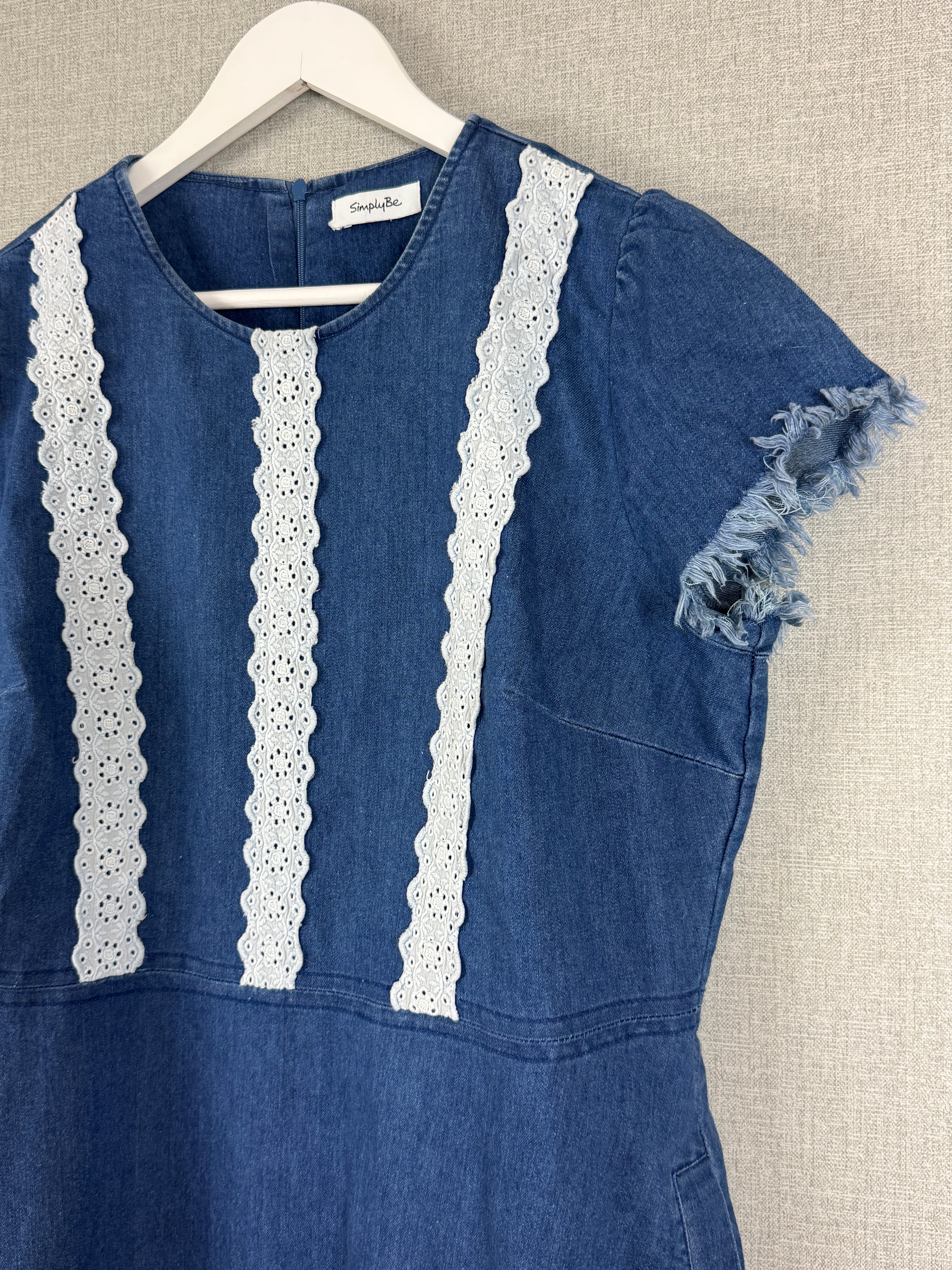 Simply Be Blue Denim Dress UK18 – Pre-Loved