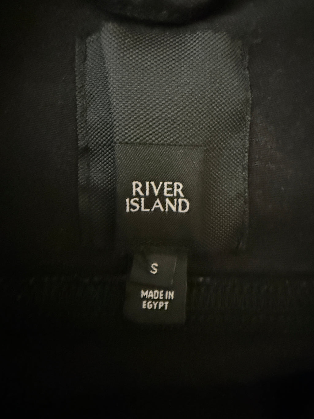 River Island Denim Jacket Black Stretch Slim Fit Trucker Womens