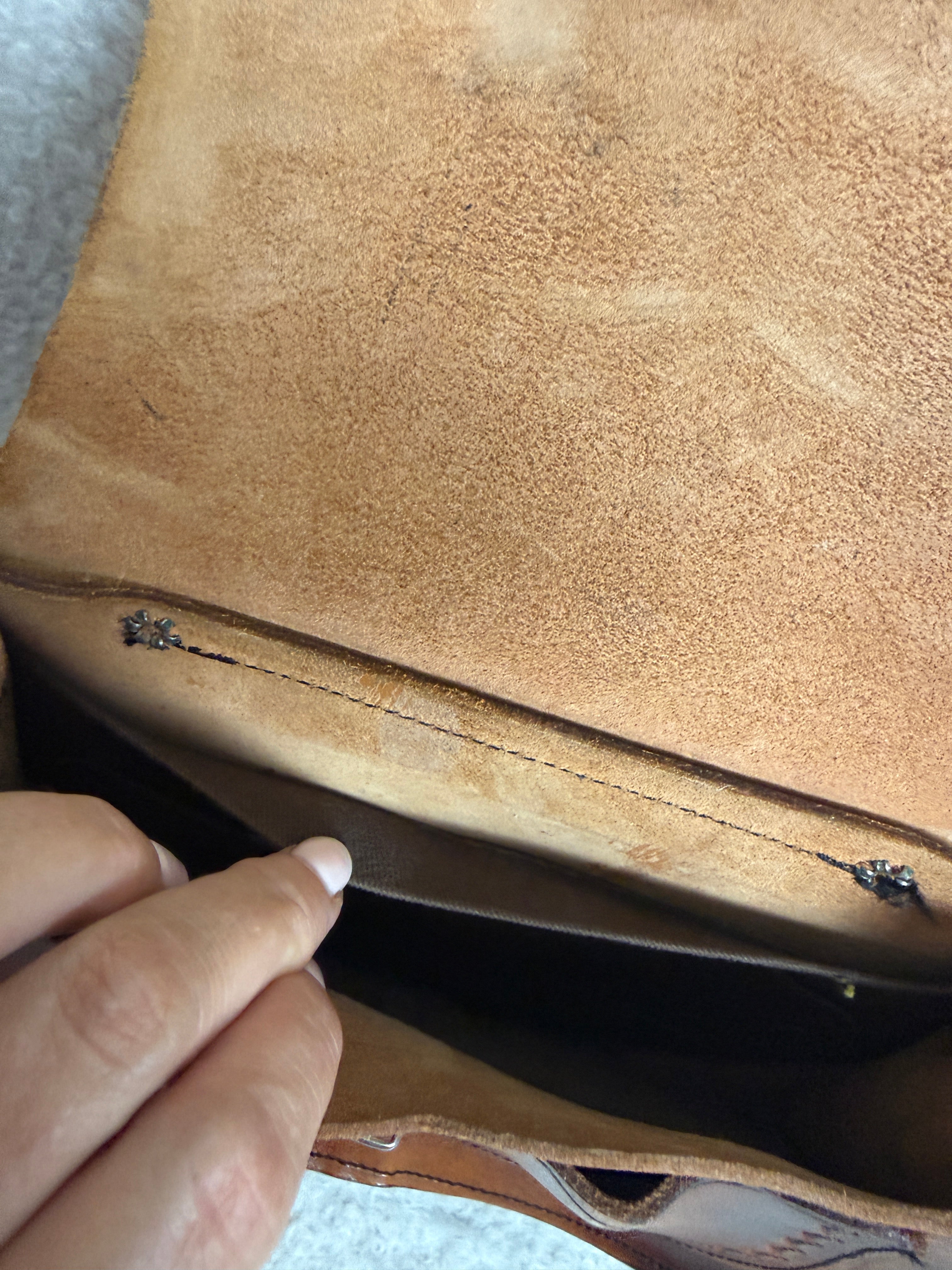 Vintage Brown Leather Crossbody Saddle Bag 9” x 8” – Preloved