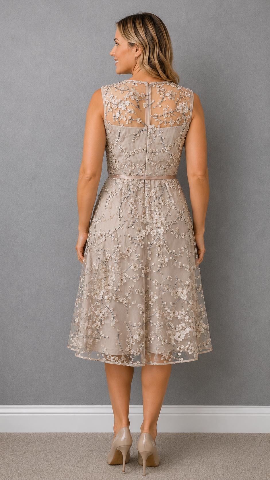 Phase Eight Embroidered Floral Occasion Dress UK16 – Pre-Loved