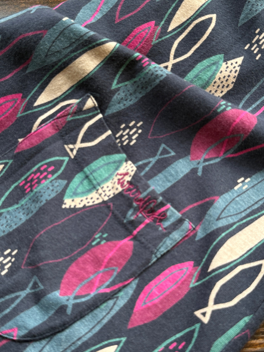 Weird Fish Organic Cotton Fish Print Dress UK 16 – Preloved