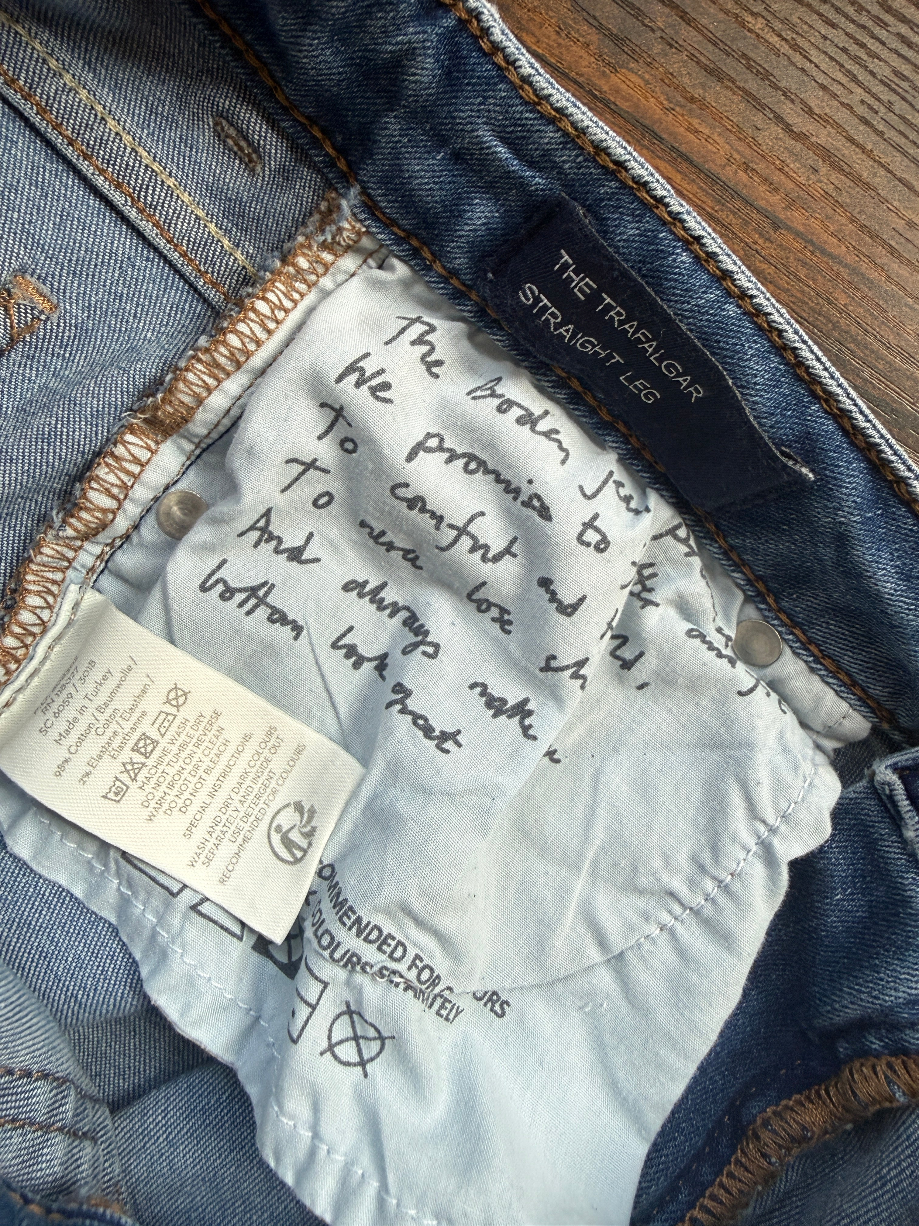 Boden Trafalgar Straight Leg Jeans Blue Wash Stretch Denim UK 6