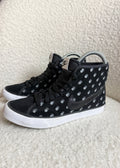 Nike Primo Court Mid Premium Trainers Black Grey Polka Dot Suede Mesh UK3.5