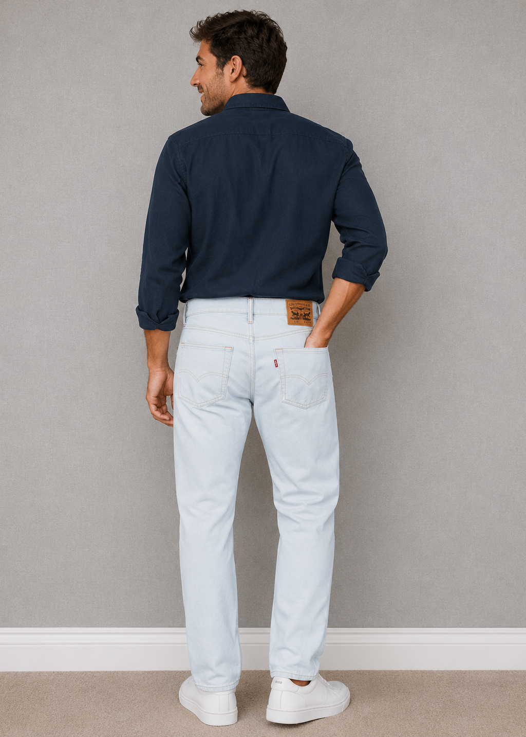 Levi's 514 Pale Blue Straight Leg Jeans W36 L32 - Preloved