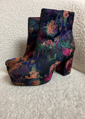 Primark Floral Jacquard Platform Ankle Boots – UK 5 - Preloved
