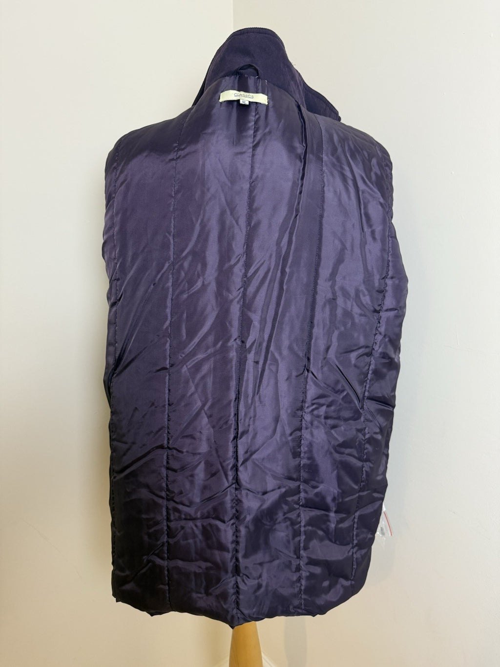 Classics Purple Quilted Winter Coat with Detachable Hood - UK12