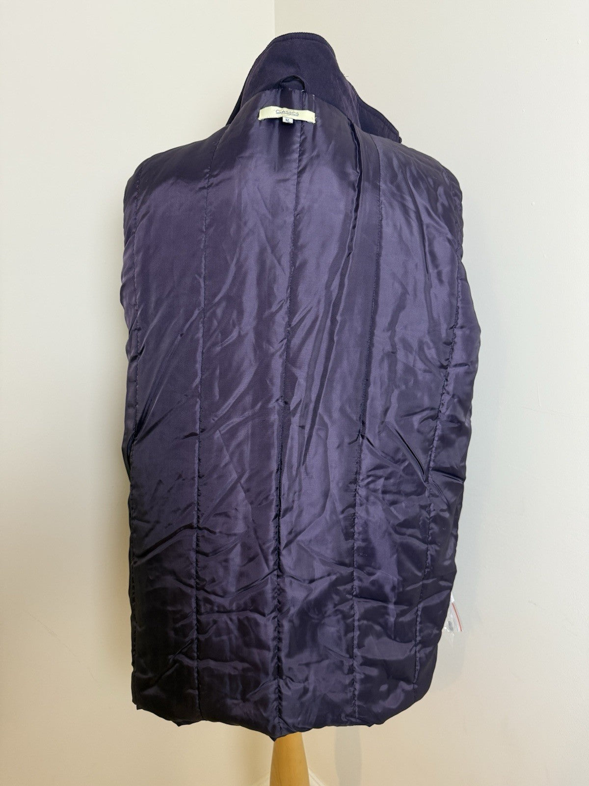 Classics Purple Quilted Winter Coat with Detachable Hood - UK12