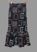 Valleygirl Bandana Print Tiered Maxi Skirt Black Red White UK8
