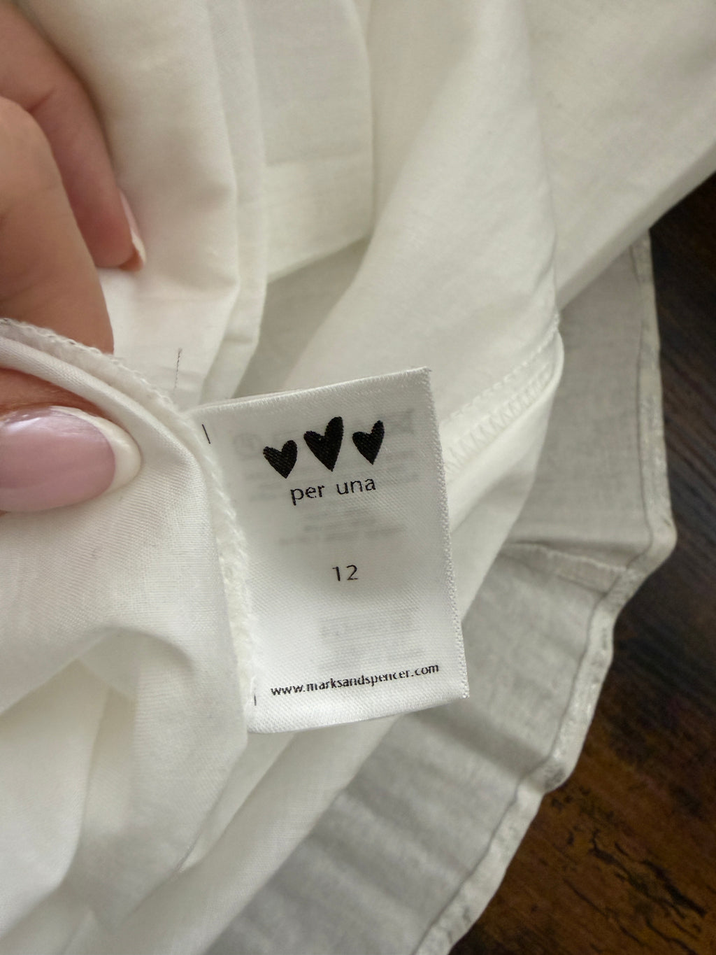 Per Una Linen Blend Tiered Silver White Full & Flared Occasion Skirt - UK12