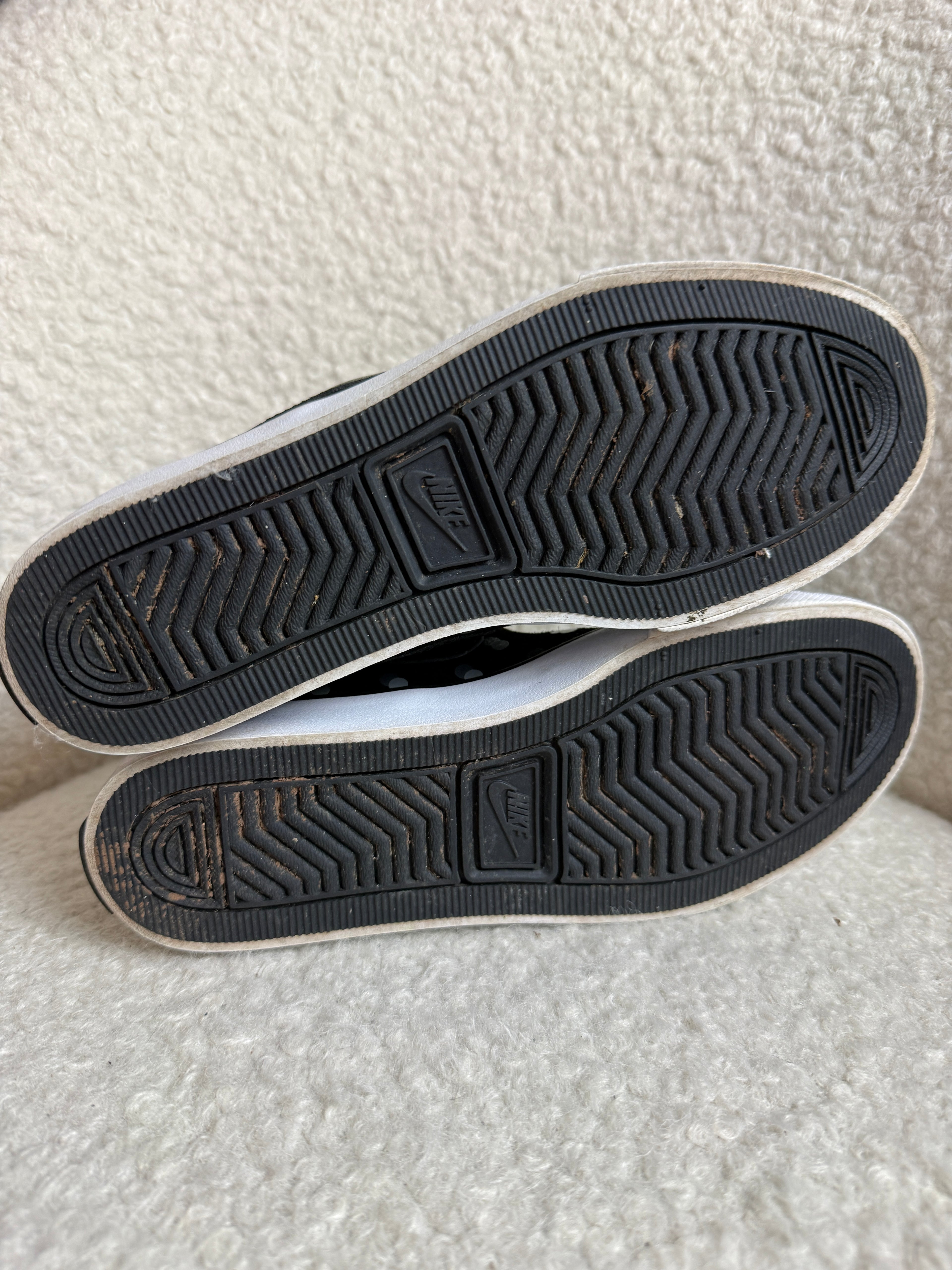 Nike Primo Court Mid Premium Trainers Black Grey Polka Dot Suede Mesh UK3.5