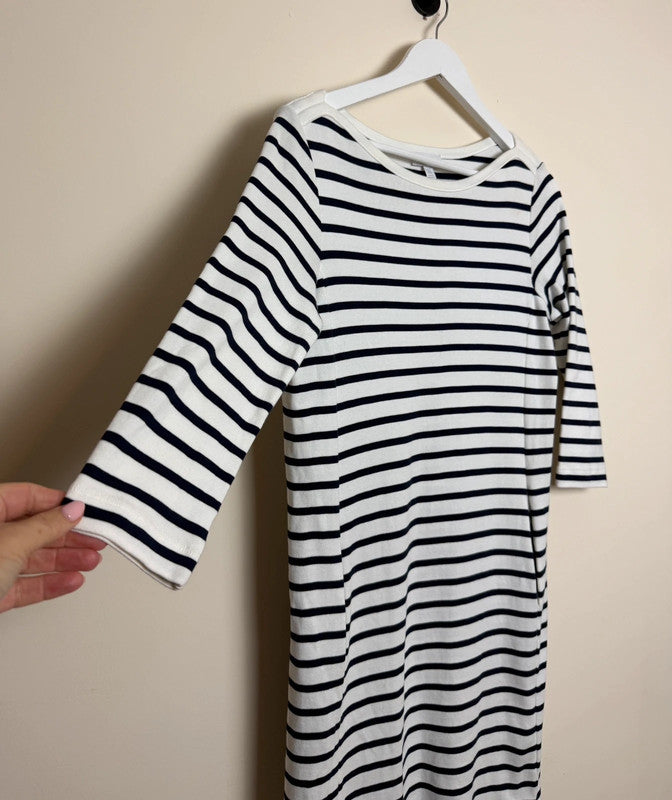 The White Company Black & White Breton Dress - Size 12