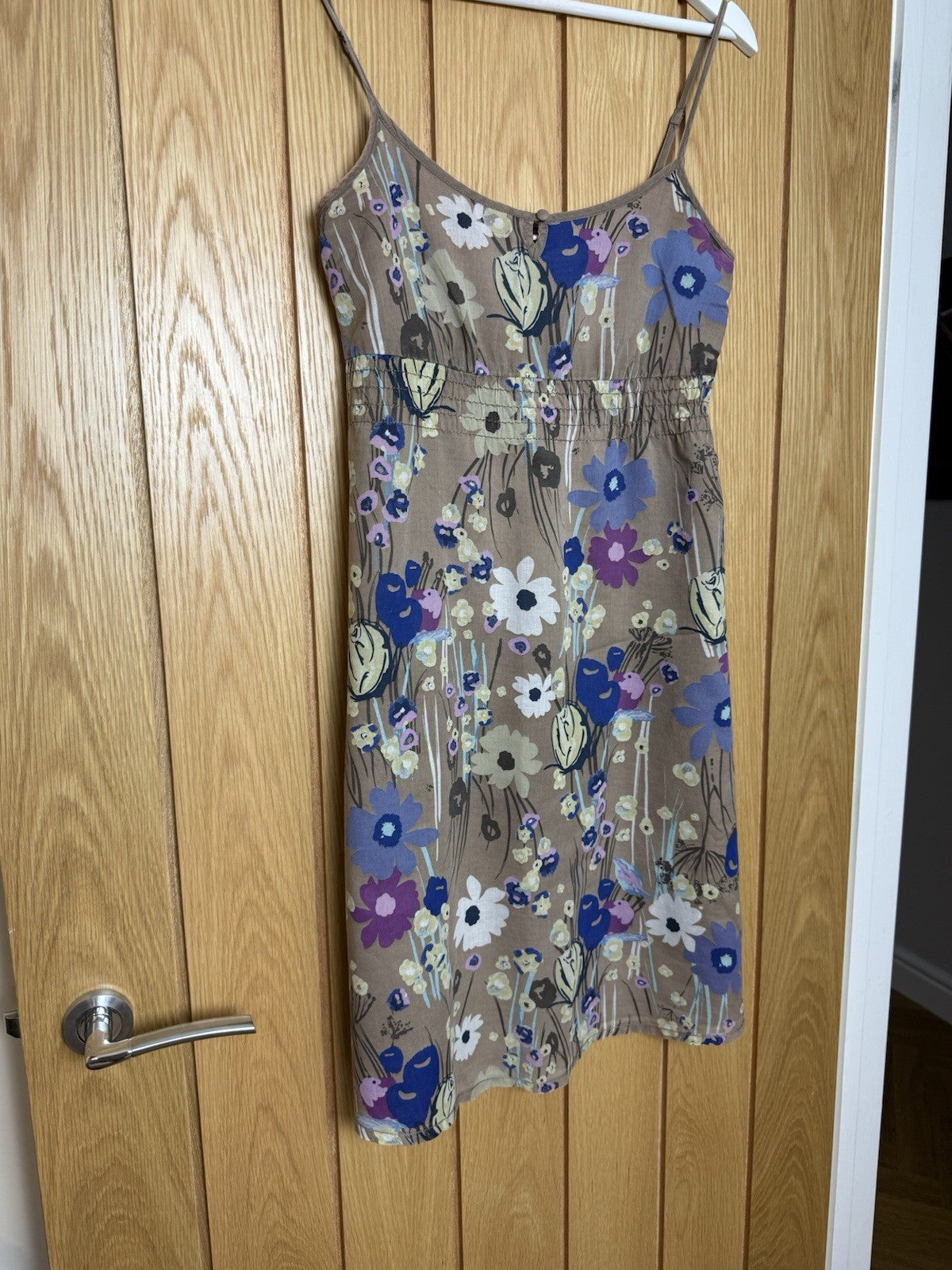 Esprit Brown Floral Cotton Summer Dress - UK 10