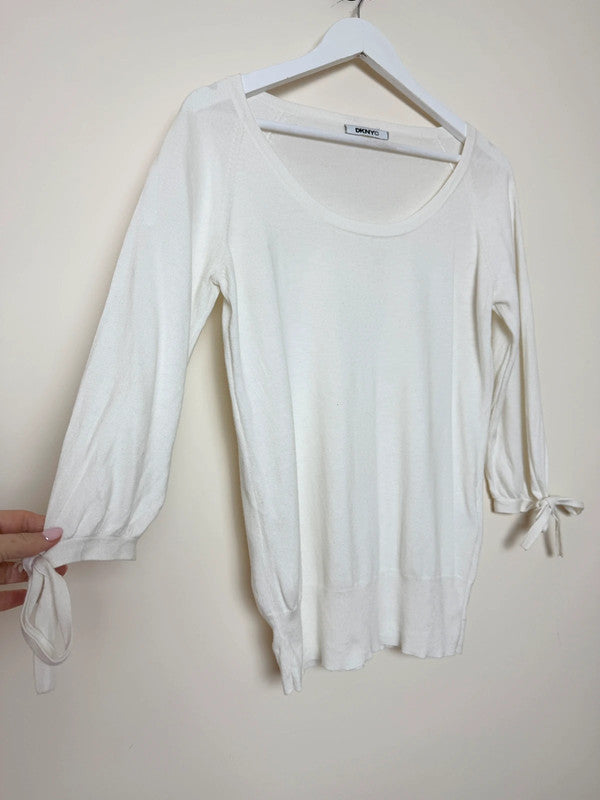 DKNY White Knit Top  - Medium