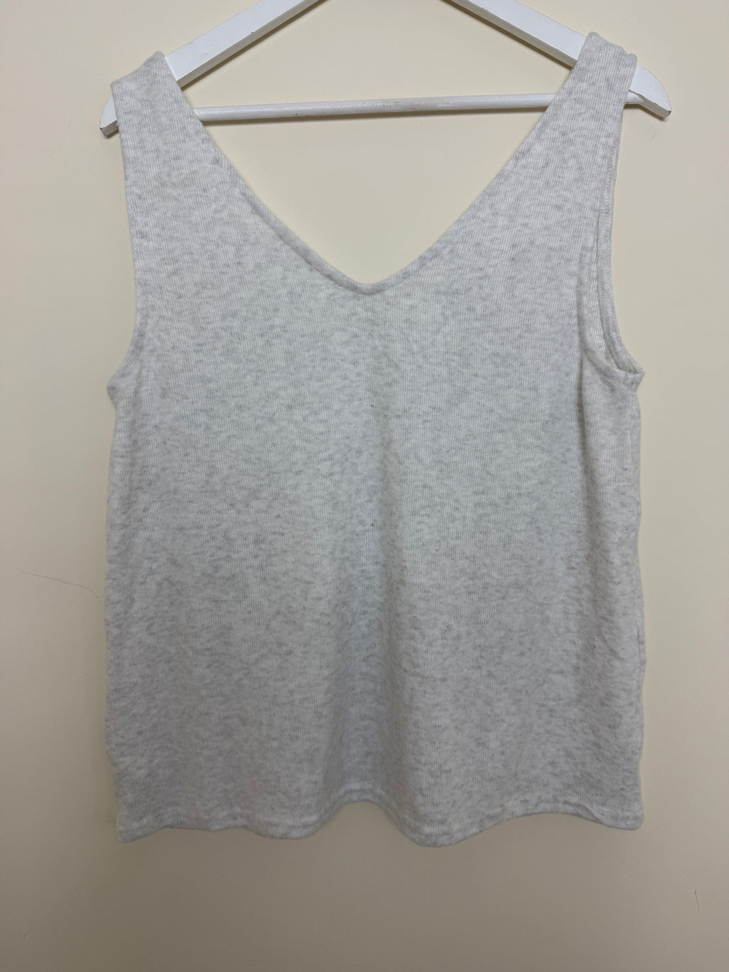 F&F Grey Knitted Sleeveless V Neck Soft Vest Top UK12/14