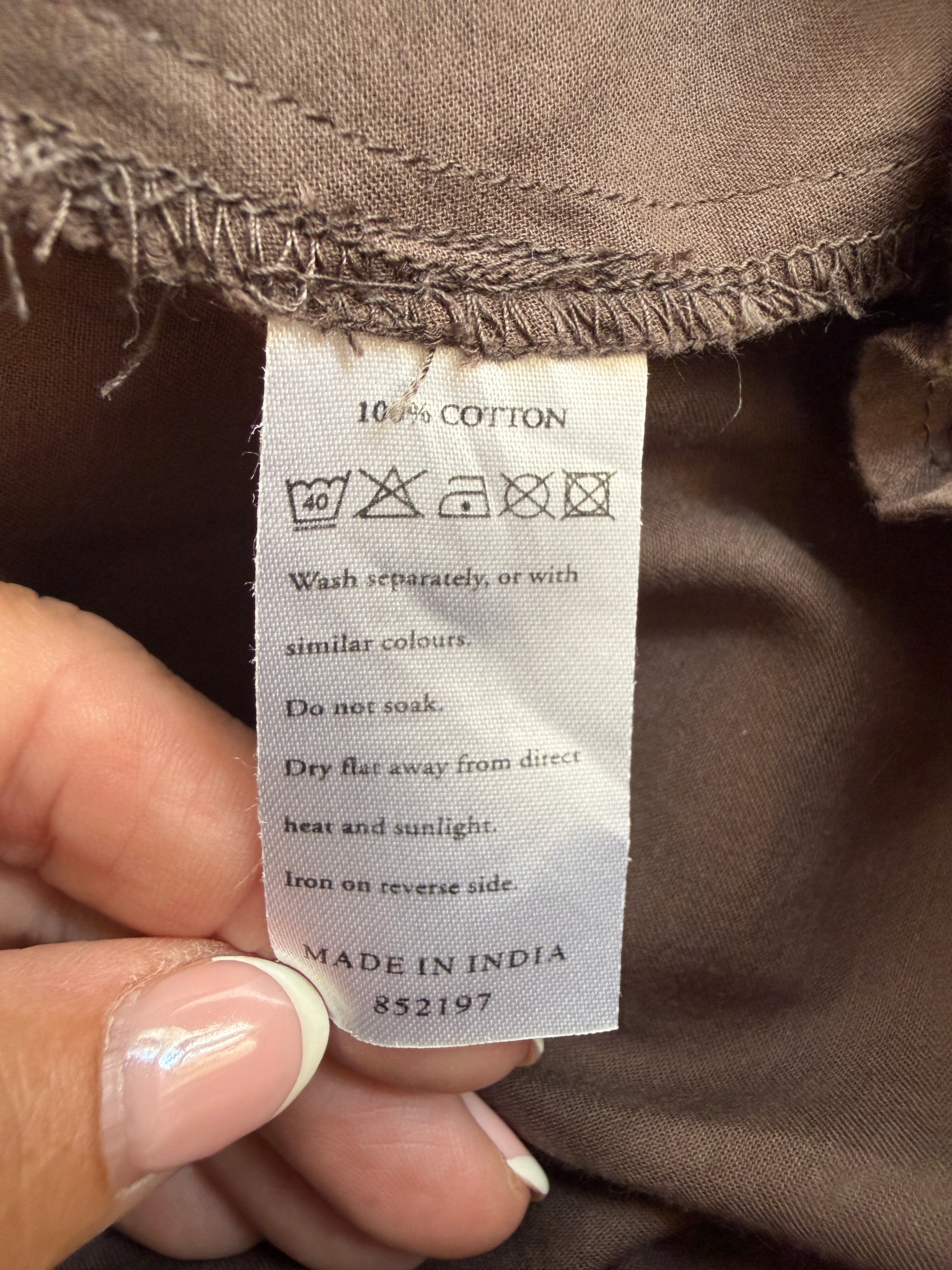 Monsoon Brown Embroidered Floral Cotton Shirt Midi Dress Tie Belt UK 14 – Preloved