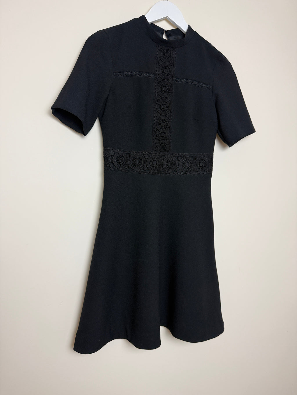Oasis Black Fit & Flare Skater Dress - UK8