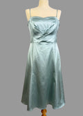 Karen Millen Mint Satin Midi Dress UK 14 – Preloved