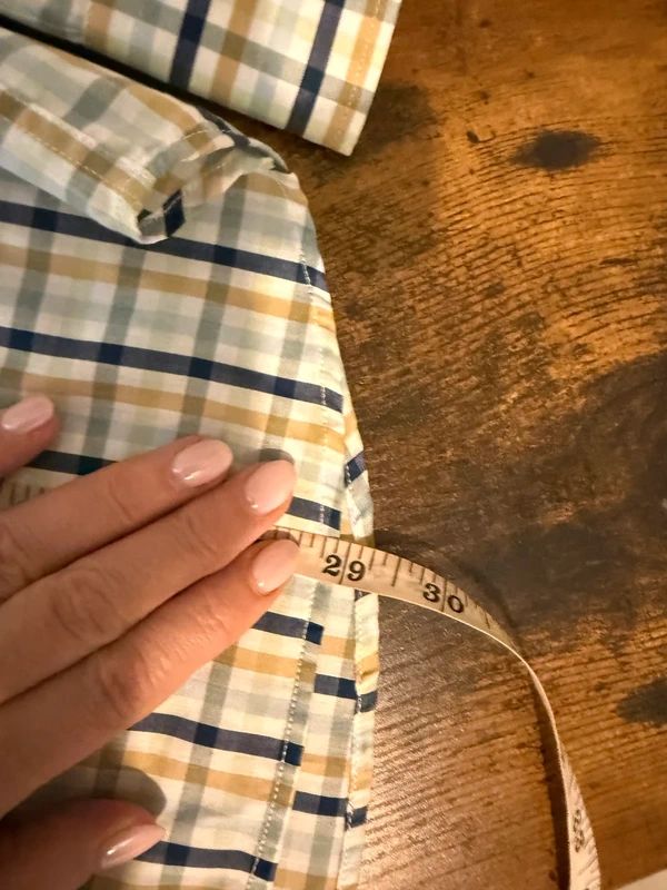 Baleno Check Shirt Blue Yellow White Cotton Button Down Long Sleeve Small BNWT