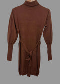 Brave Soul Hazelnut Brown Rollneck Jumper Dress - Medium