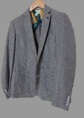 Remus Uomo Navy White Houndstooth Slim Fit Blazer 42R