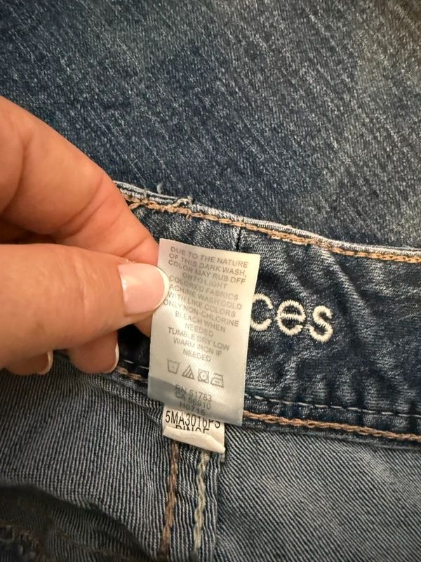 Maurices Bootcut Jeans UK18 Regular Mid Wash Western Stretch Contrast Stitching