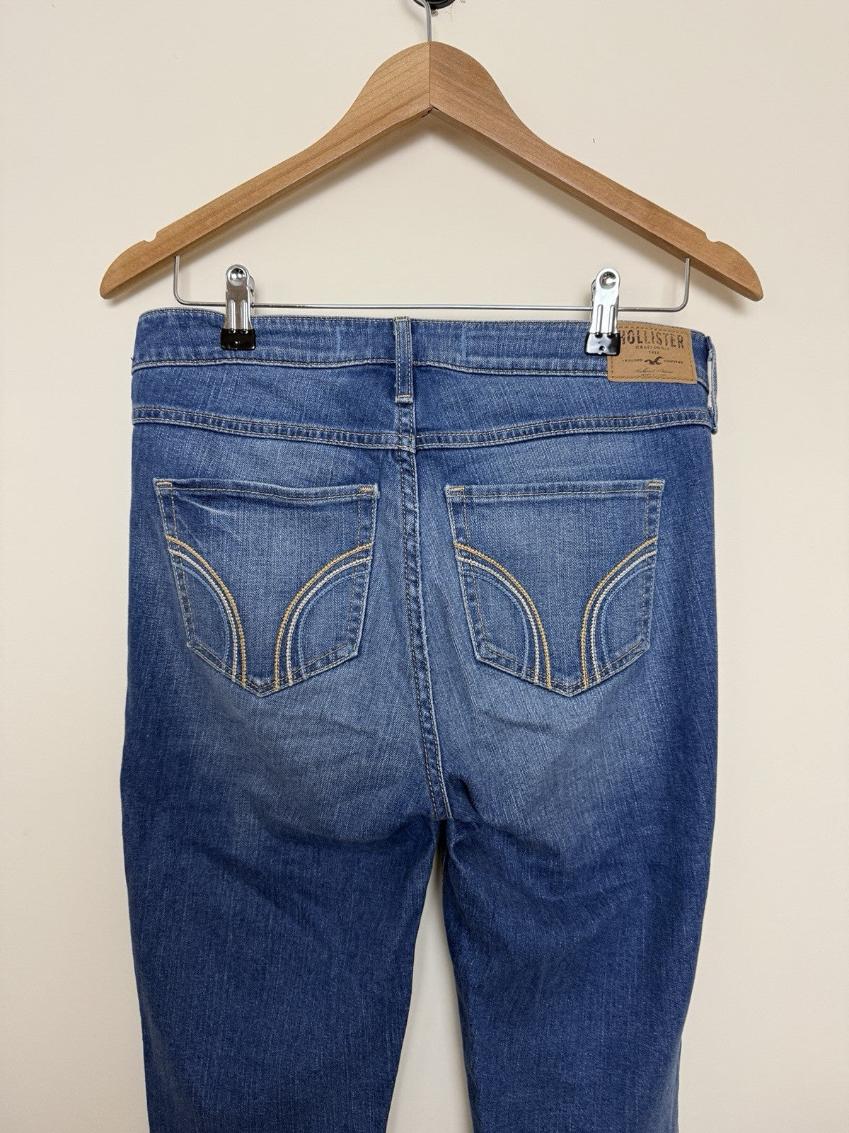 Hollister Unisex Skinny Mid Wash Stretch Jeans - W29 L31