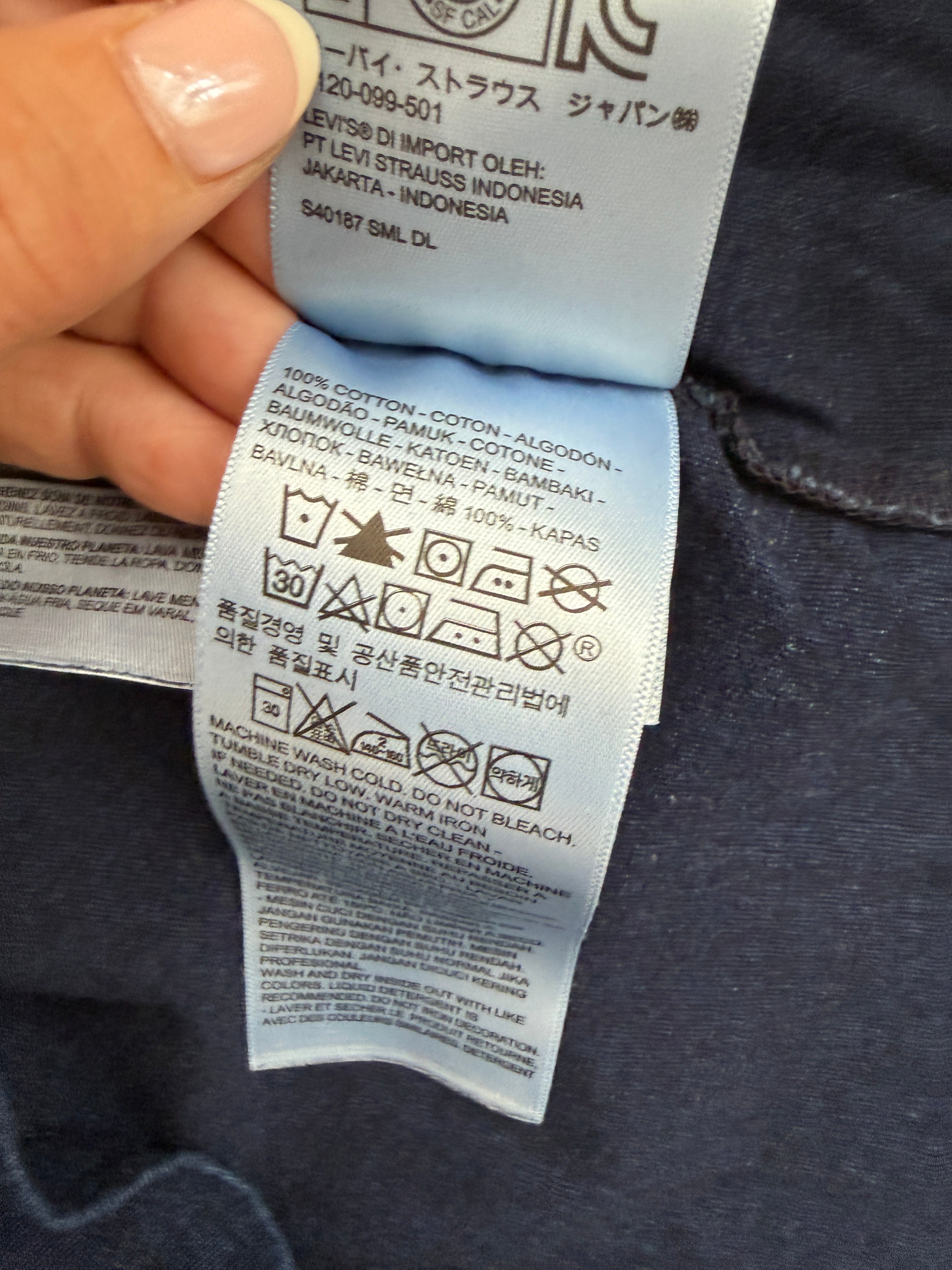 Levi’s Logo T Shirt Navy Blue Size M