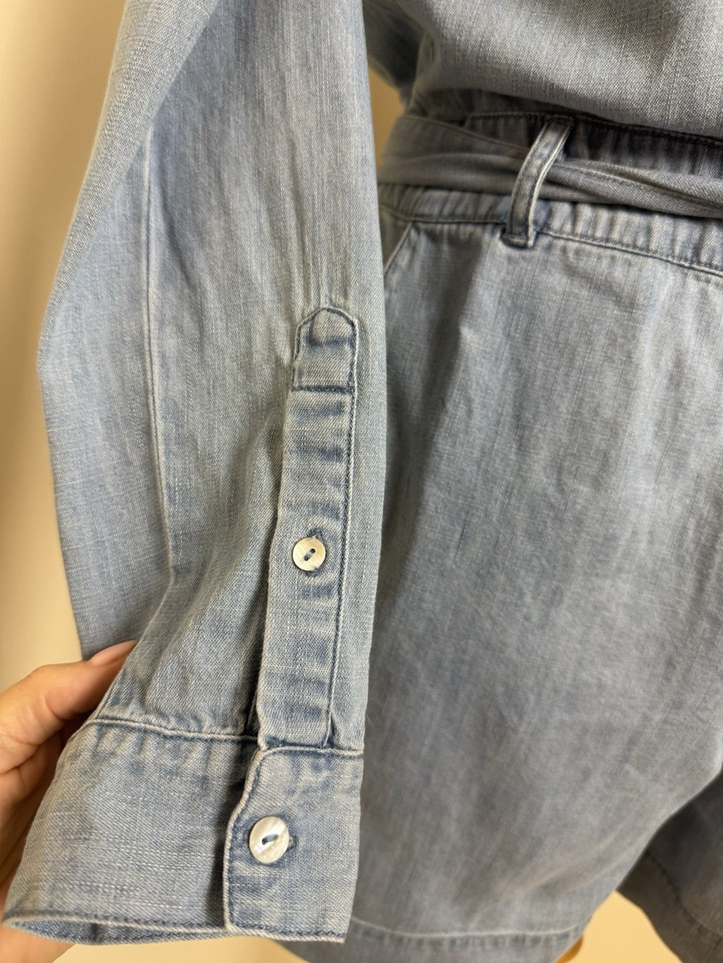 Great Plains Denim Long Sleeve Playsuit - UK10