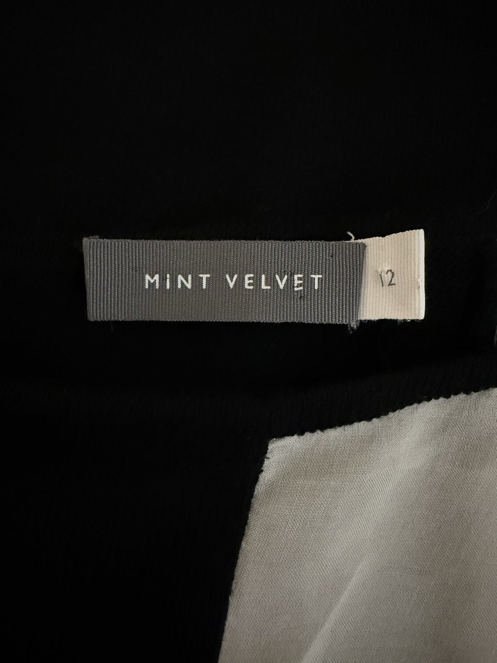 Mint Velvet Floral Sheer Black Grey Asymmetric Jumper - UK 12