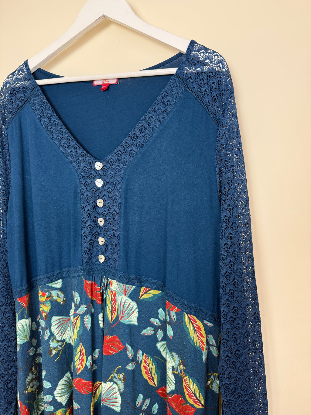 Joe Browns Blue Boho Lace Tunic Dress Size 22