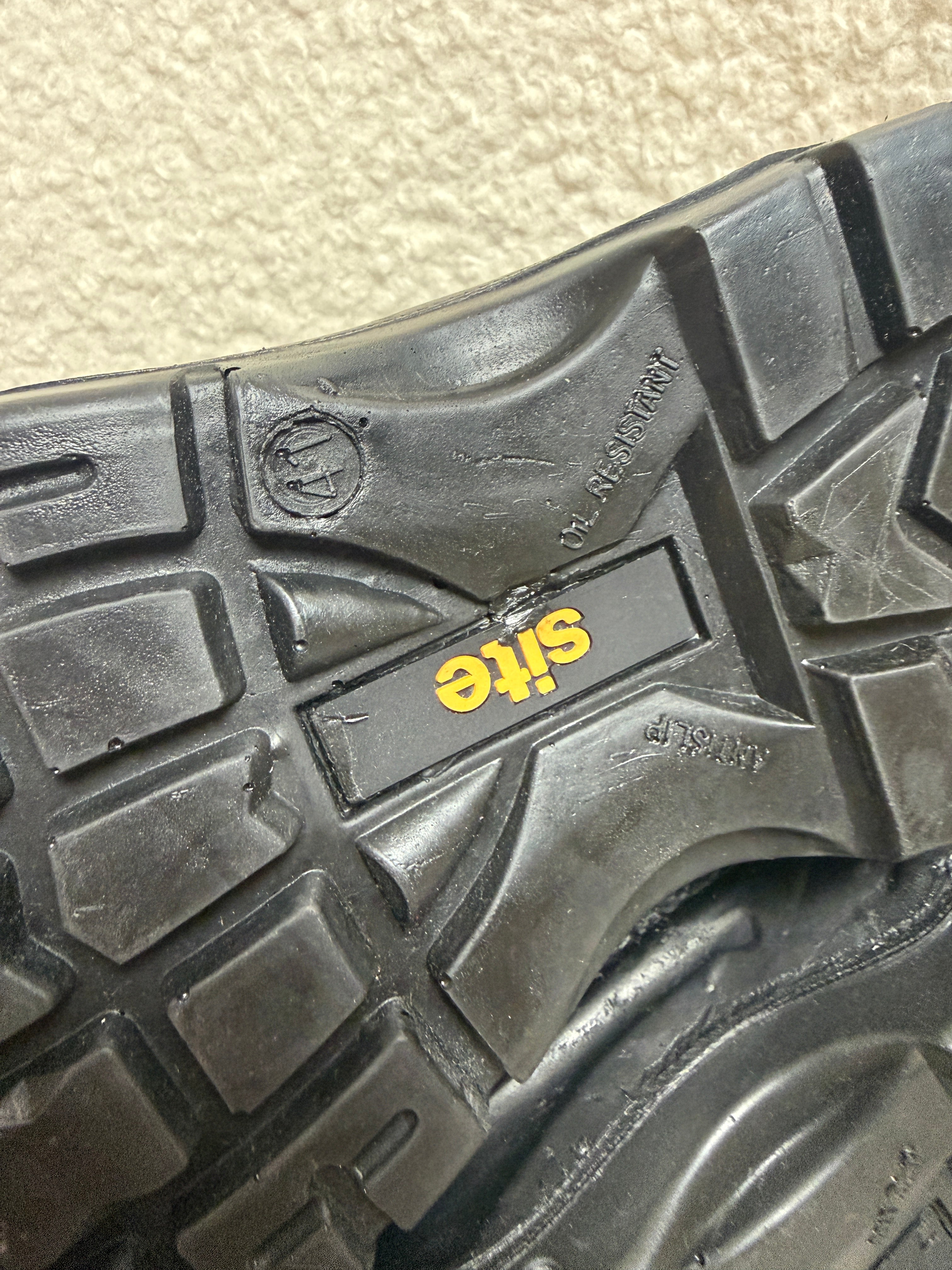 Site Black Steel Toe Safety Work Boots UK 7 BNWT