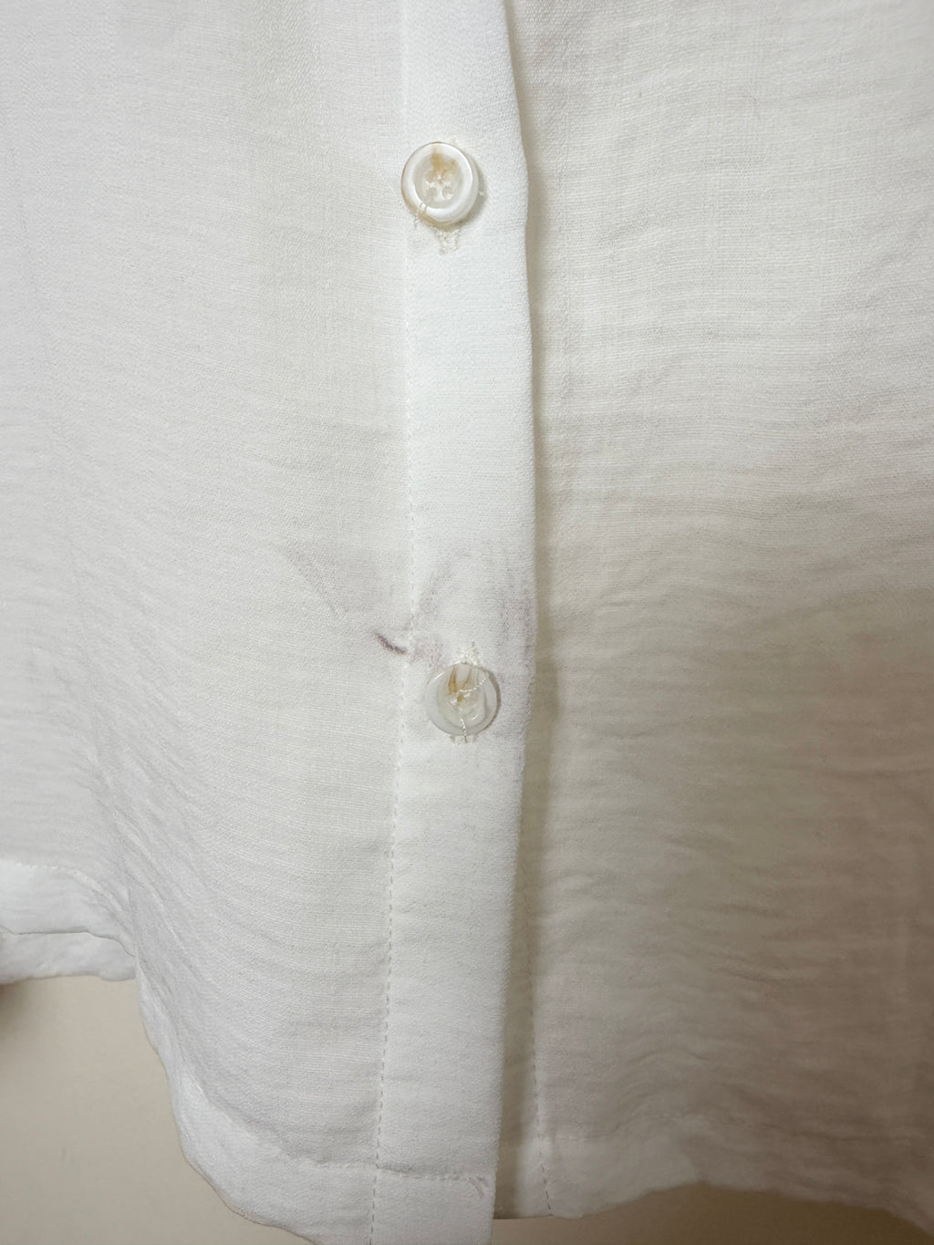 Peacocks White Sheer Blouse UK 16 Short Sleeve Classic Collar BNWT