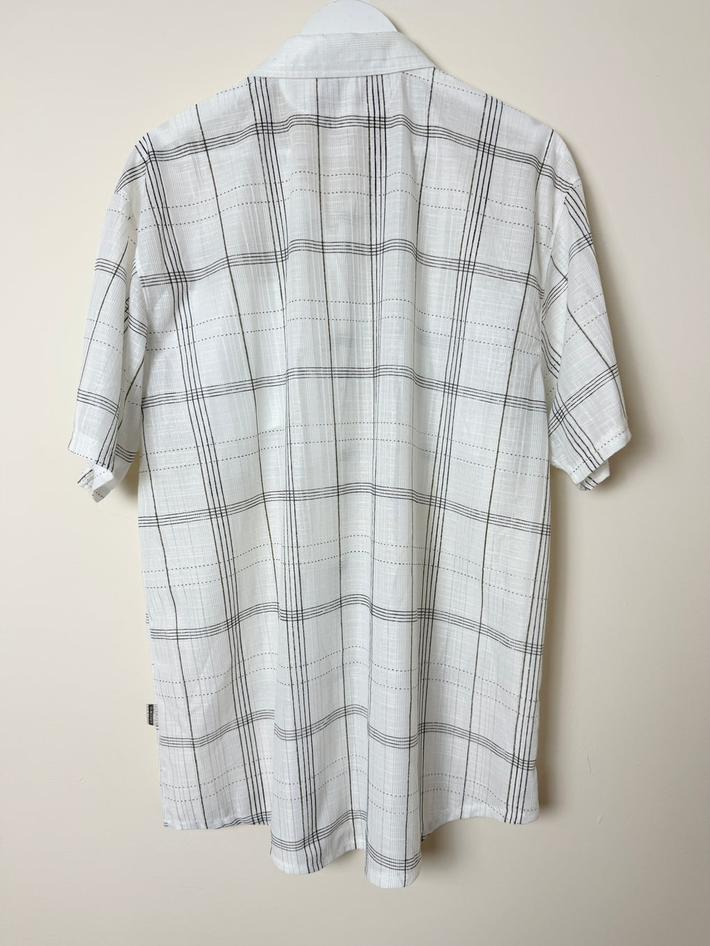 Green-G White Black Check Utility Shirt Mens XXXL