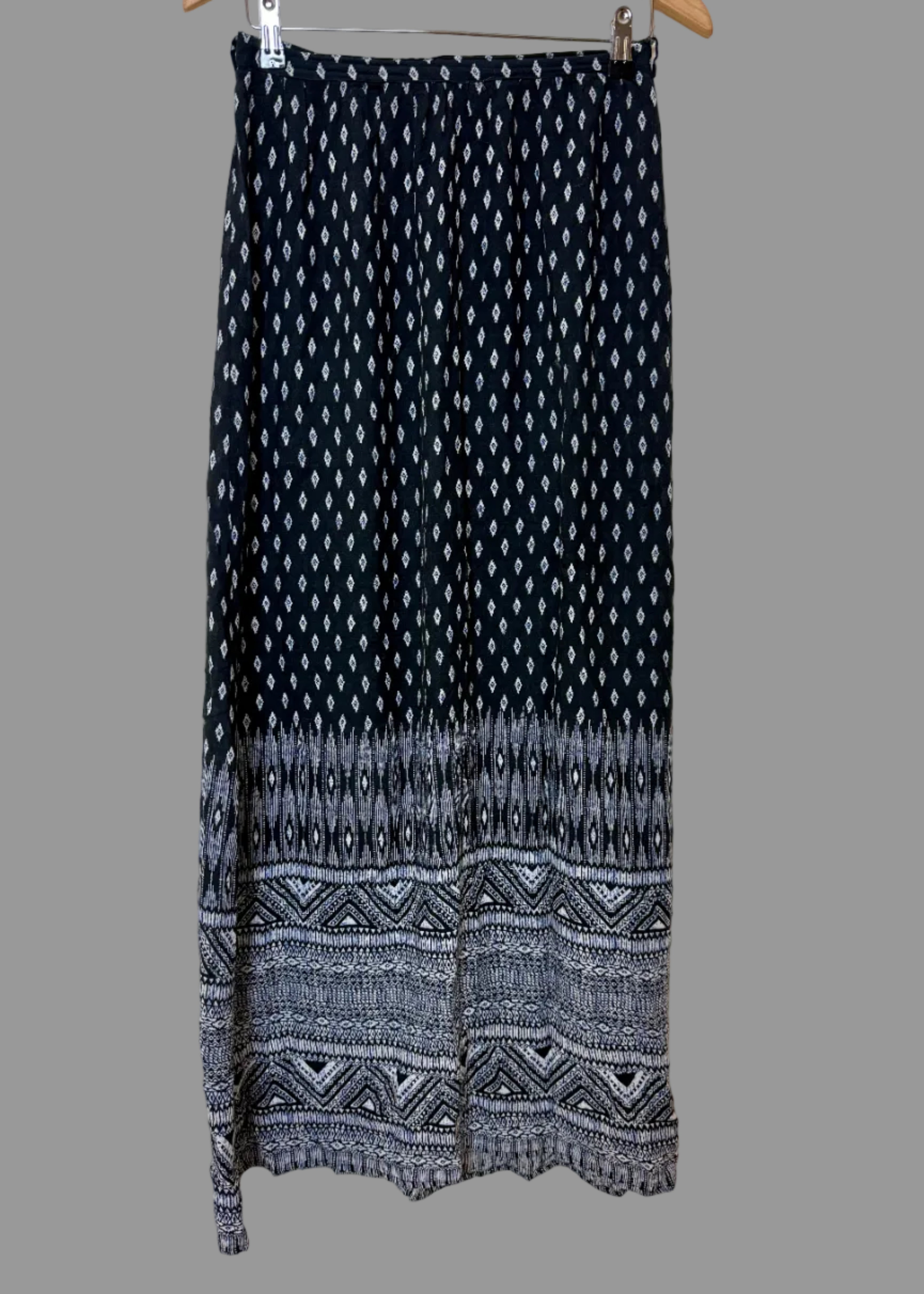 New Look Black Boho Maxi Skirt Size UK 8